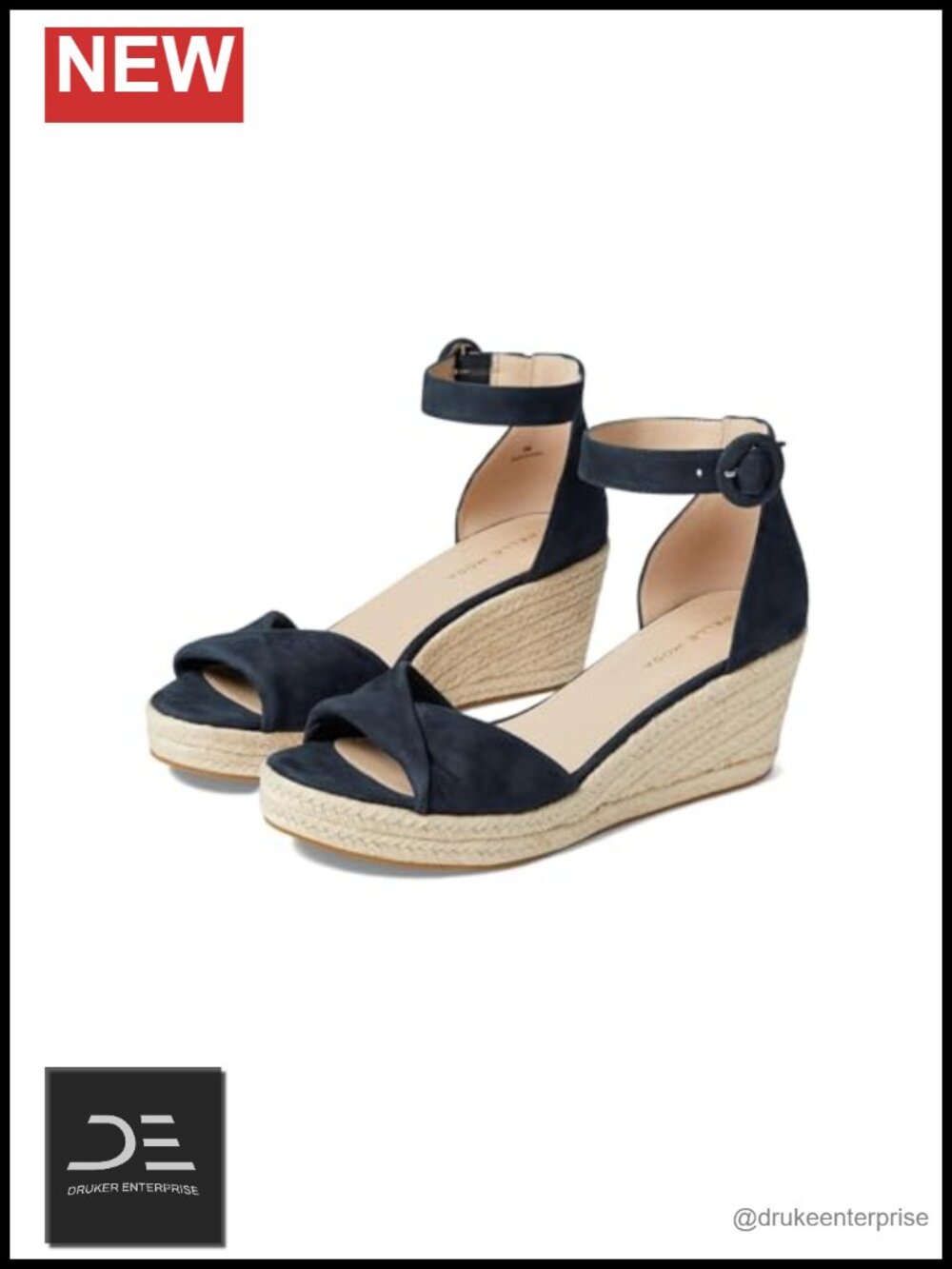 Jute Wrapped Wedge Sandals with Padded Footbed and Twisted Straps